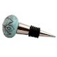 Sea Green Etched Ceramic Wine Stopper